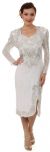 Main image of Sweetheart Neck Knee Length Formal Beaded Dress with Keyhole